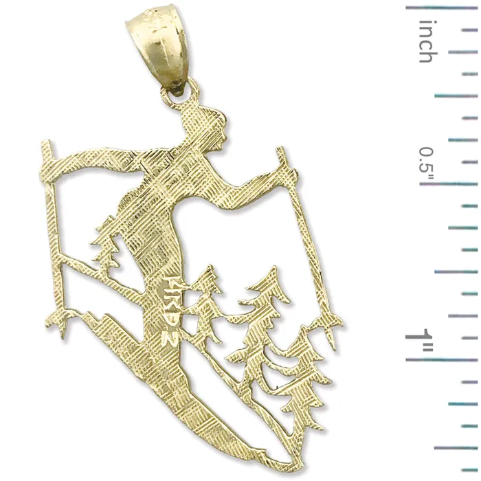 PreStyled Sets Goldia 14K Gold Olympic Skier Pendant