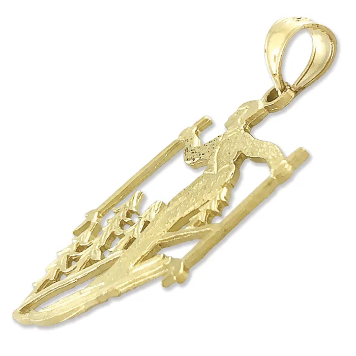PreStyled Sets Goldia 14K Gold Olympic Skier Pendant