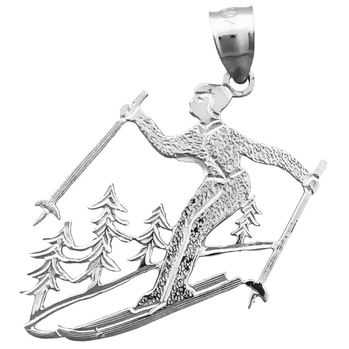 PreStyled Sets Goldia 14K Gold Olympic Skier Pendant