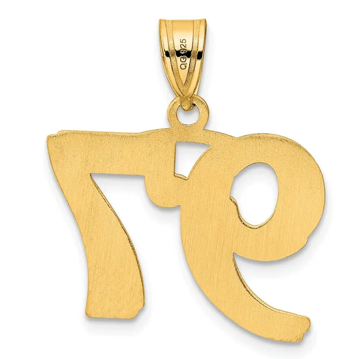 PreStyled Sets Goldia 14k Yellow Gold Polished Etched Number 97 Pendant