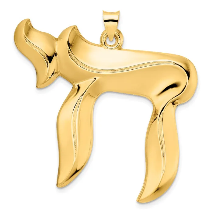 PreStyled Sets Goldia 14k Yellow Gold Polished Solid Chai Symbol Pendant
