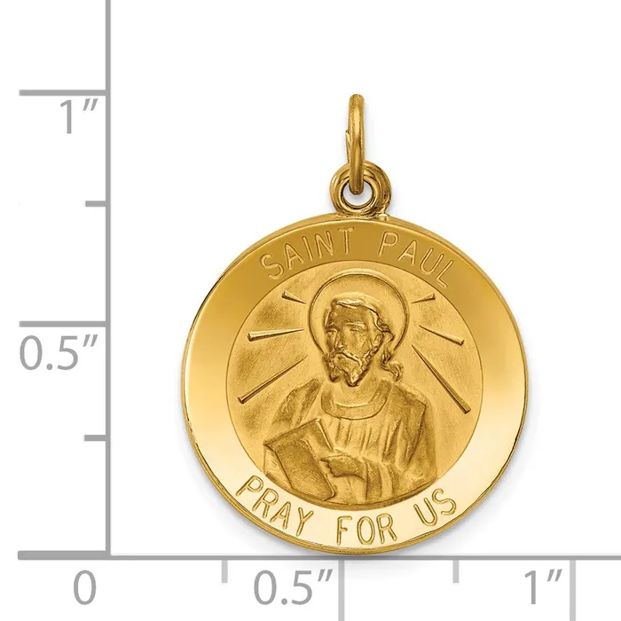 PreStyled Sets Goldia 14k Yellow Gold Saint Paul Medal Pendant