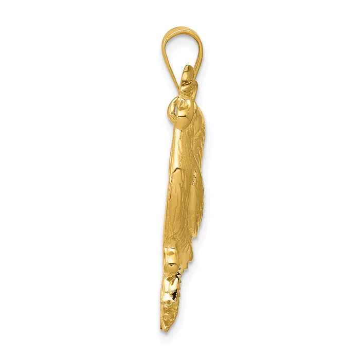 PreStyled Sets Goldia 14k Yellow Gold Solid Polished OpenBacked Rooster Pendant
