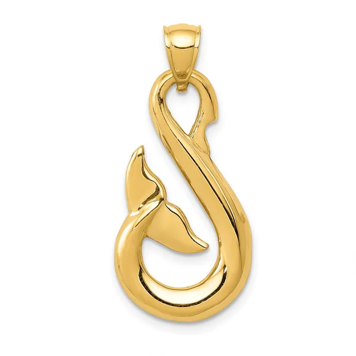 PreStyled Sets Goldia 14k Yellow Gold Whale Tail Pendant