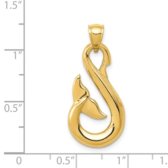 PreStyled Sets Goldia 14k Yellow Gold Whale Tail Pendant