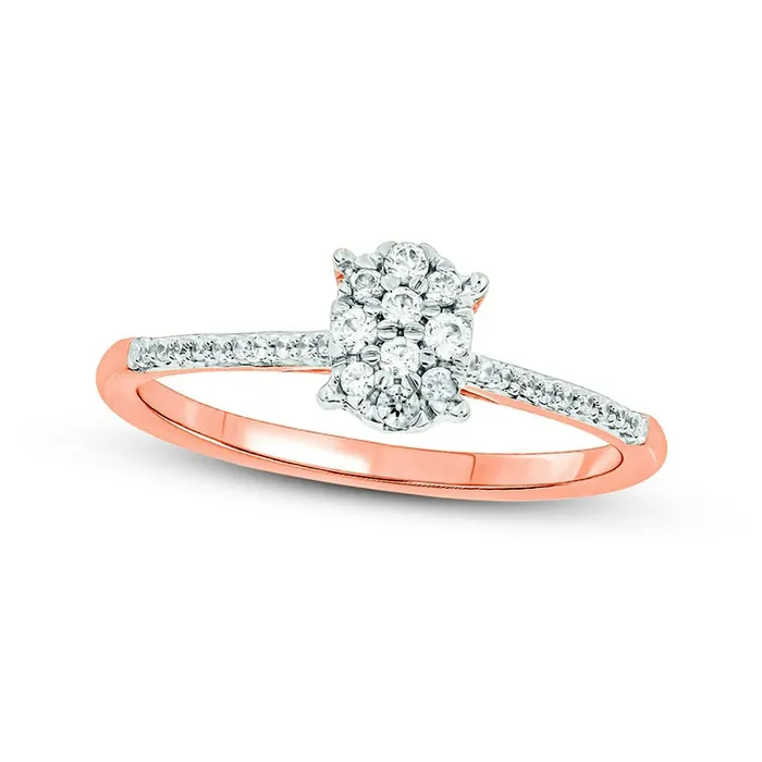 Rings 020 CT TW Composite Oval Natural Diamond Promise Ring in Solid 10K Rose Gold Goldia Rings 020 CT TW Composite Oval Natural Diamond Promise Ring in Solid 10K Rose Gold Goldia