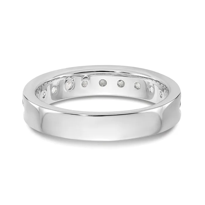 Rings 099ct CZ Solid Real 14k True Origin Lab Grown SIVS Near Colorless Mens Wedding Band Ring Goldia