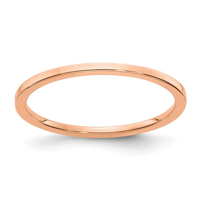 Rings 10K Rose Gold 12mm Flat Stackable Mens Ladies Wedding Band Ring Goldia Rings 10K Rose Gold 12mm Flat Stackable Mens Ladies Wedding Band Ring Goldia