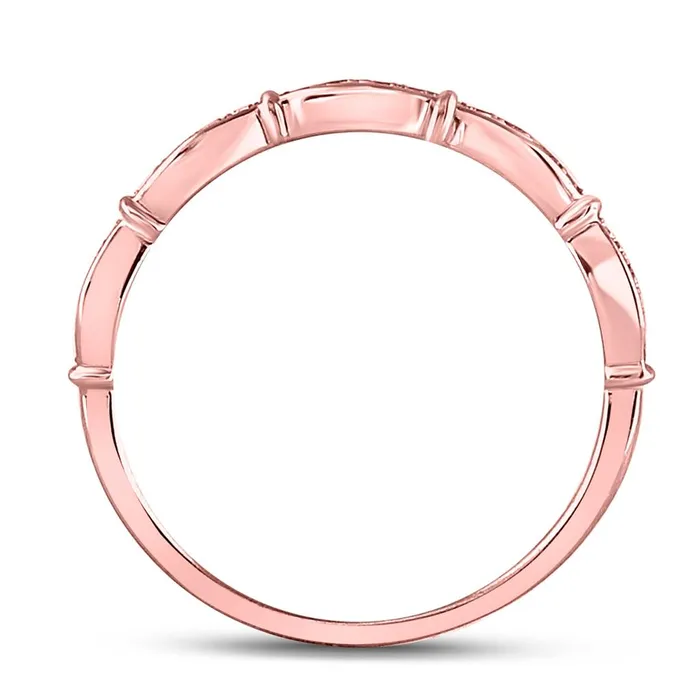 Rings 10k Rose Gold Round Diamond Stackable Band Ring 18 Cttw gndatlanta