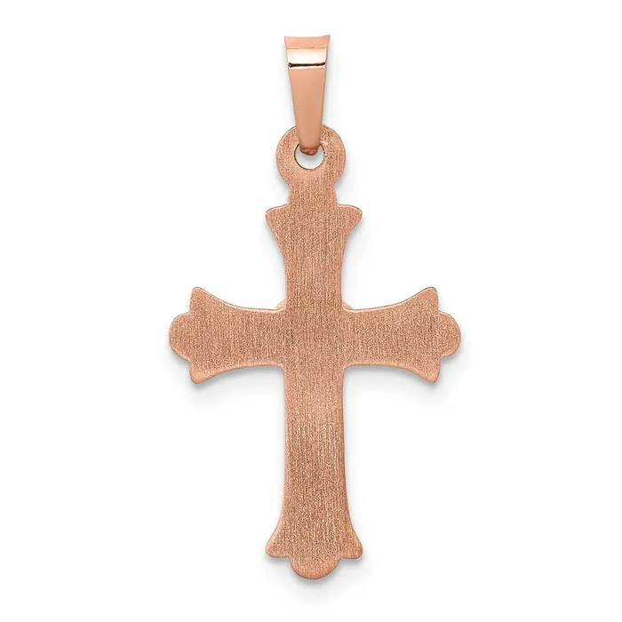 Rings 14k Two tone Rose and White Gold Diamond Cross Pendant Goldiacom