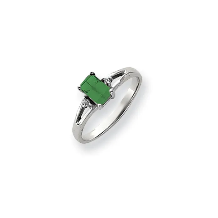 Rings 14k White Gold 6x4mm Emerald Cut Mount St Helens AA Diamond ring Goldia Rings 14k White Gold 6x4mm Emerald Cut Mount St Helens AA Diamond ring Goldia