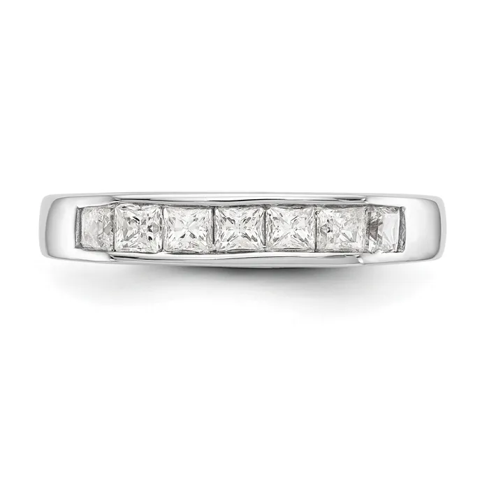 Rings 14K White Gold 7 Stone Diamond Channel Band Goldiacom