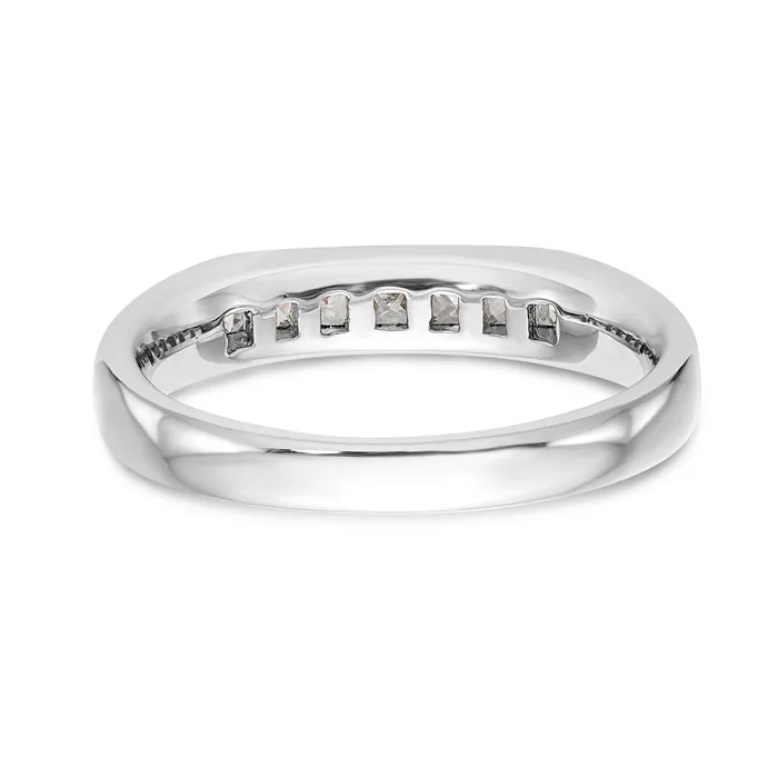 Rings 14K White Gold 7 Stone Diamond Channel Band Goldiacom
