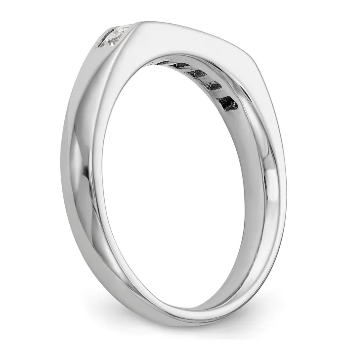 Rings 14K White Gold 7 Stone Diamond Channel Band Goldiacom