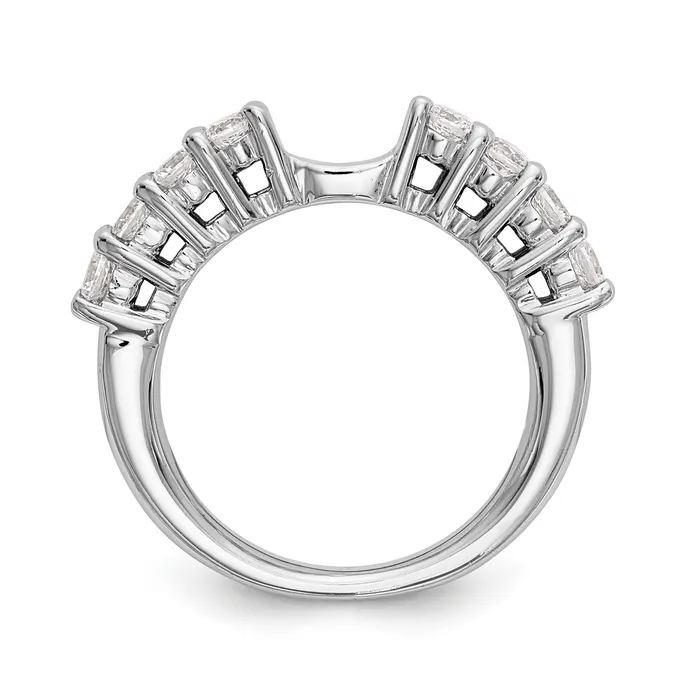 Rings 14K White Gold Diamond Peg Set Engagement Ring Goldiacom