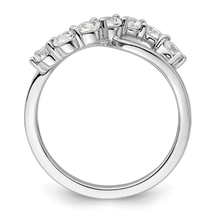 Rings 14K White Gold Lab Grown Diamond VSSI G Band Ring Goldia