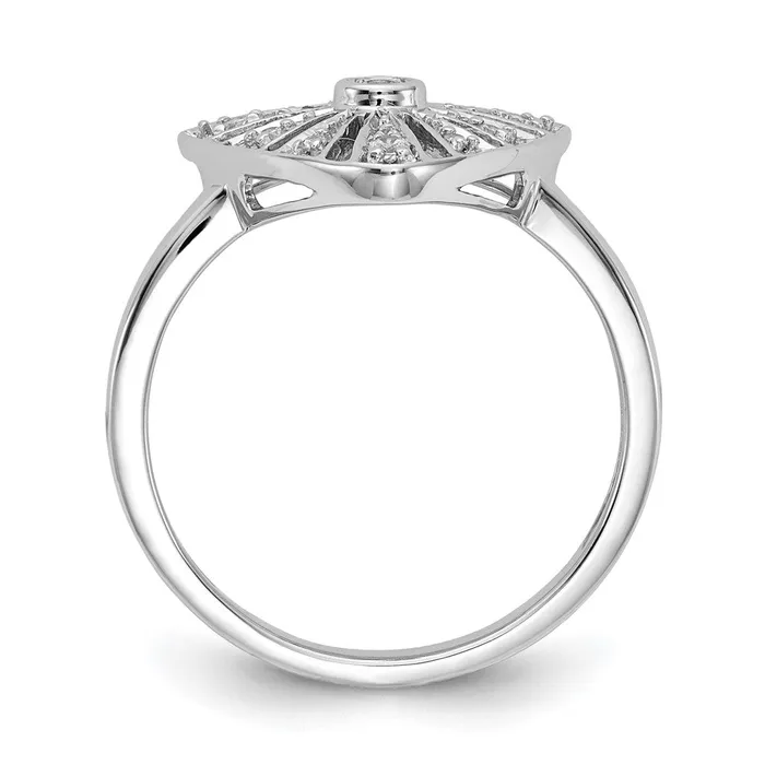 Rings 14k White Gold Real Diamond Vintage Ring Goldiacom