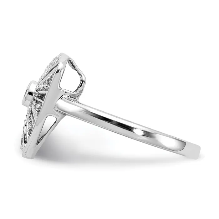 Rings 14k White Gold Real Diamond Vintage Ring Goldiacom