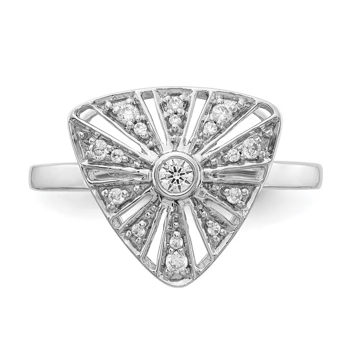 Rings 14k White Gold Real Diamond Vintage Ring Goldiacom