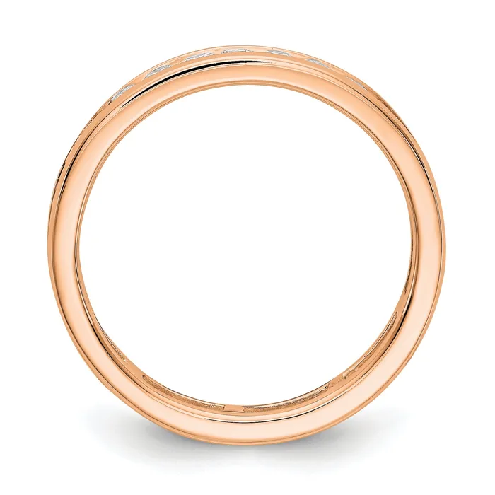 Rings 1Ct Natural Diamond Womens Eternity Wedding Band Ring in 14k Rose Gold Goldiacom