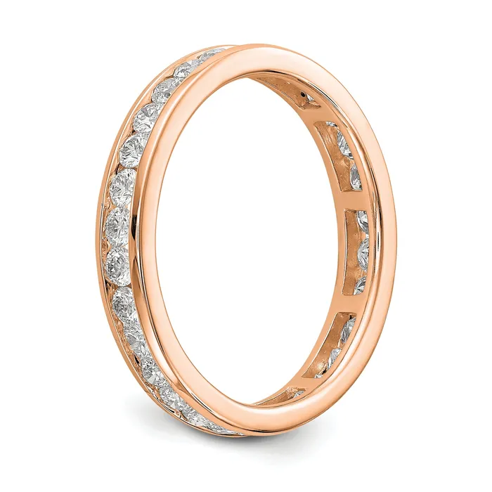 Rings 1Ct Natural Diamond Womens Eternity Wedding Band Ring in 14k Rose Gold Goldiacom