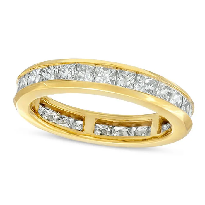 Rings 30 CT TW PrincessCut Natural Diamond Eternity Channel Set Wedding Band in Solid 14K Gold Goldia Rings 30 CT TW PrincessCut Natural Diamond Eternity Channel Set Wedding Band in Solid 14K Gold Goldia