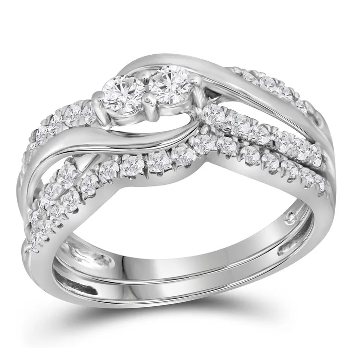 Rings gndatlanta 14k White Gold Round Diamond Bridal Wedding Ring Set 34 Ctw Certified Rings gndatlanta 14k White Gold Round Diamond Bridal Wedding Ring Set 34 Ctw Certified