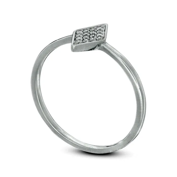 Rings Goldia 007 CT TW Composite Natural Diamond KiteShaped Ring in Solid 10K White Gold Rings Goldia 007 CT TW Composite Natural Diamond KiteShaped Ring in Solid 10K White Gold