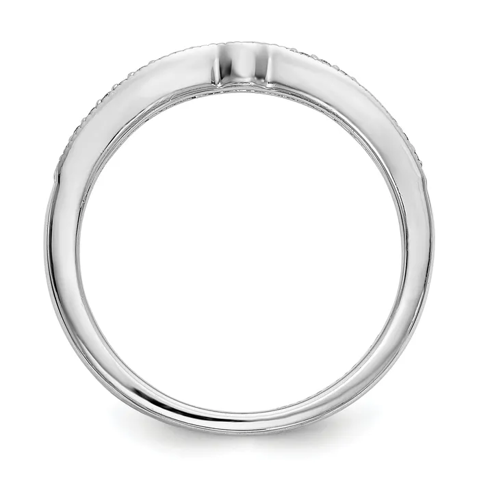 Rings Goldia 010ct CZ Solid Real 14k White Gold Wedding Wedding Band Ring