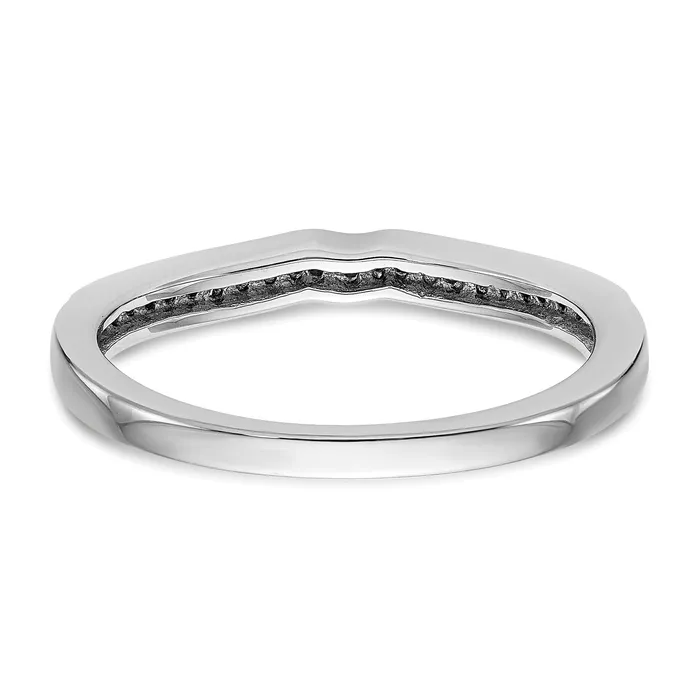 Rings Goldia 010ct CZ Solid Real 14k White Gold Wedding Wedding Band Ring