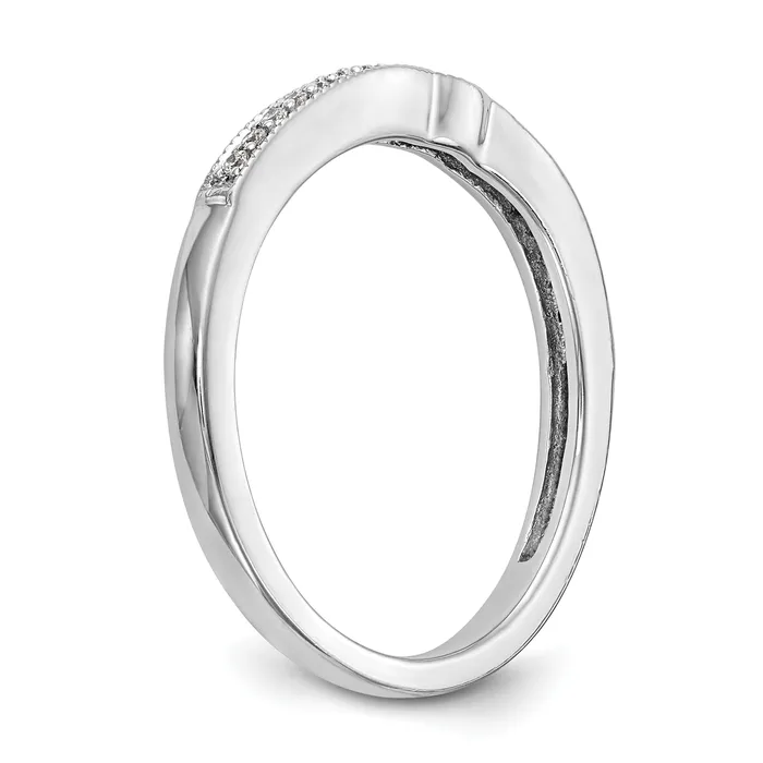 Rings Goldia 010ct CZ Solid Real 14k White Gold Wedding Wedding Band Ring