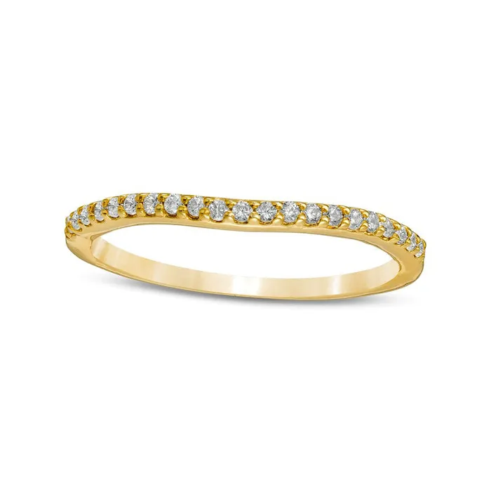 Rings Goldia 013 CT TW Natural Diamond Contour Wedding Band in Solid 14K Gold Rings Goldia 013 CT TW Natural Diamond Contour Wedding Band in Solid 14K Gold