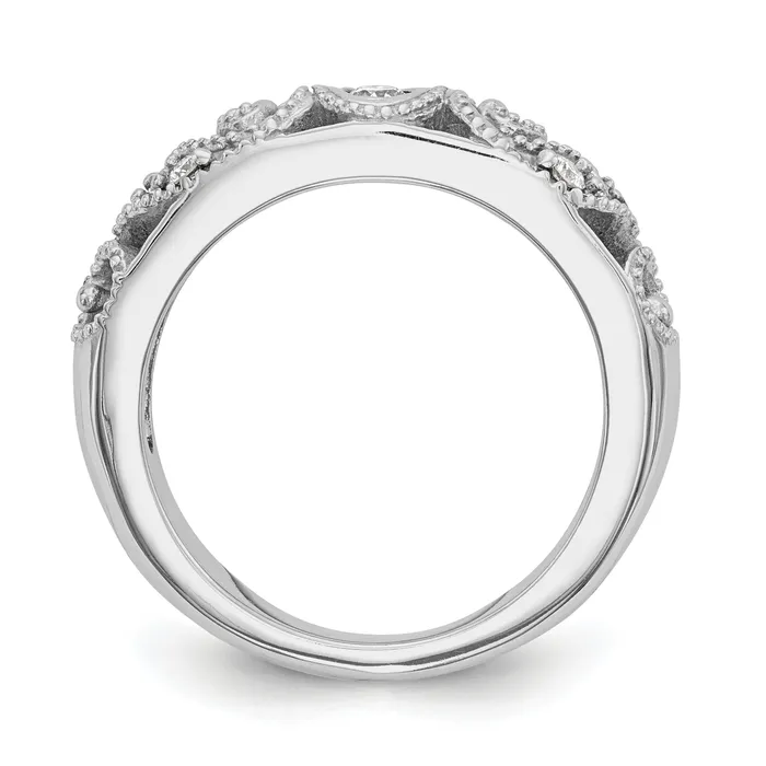 Rings Goldia 014ct CZ Solid Real 14k White Gold Wedding Wedding Band Ring