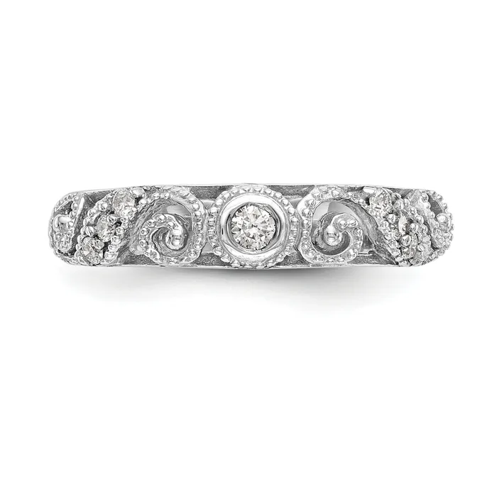 Rings Goldia 014ct CZ Solid Real 14k White Gold Wedding Wedding Band Ring