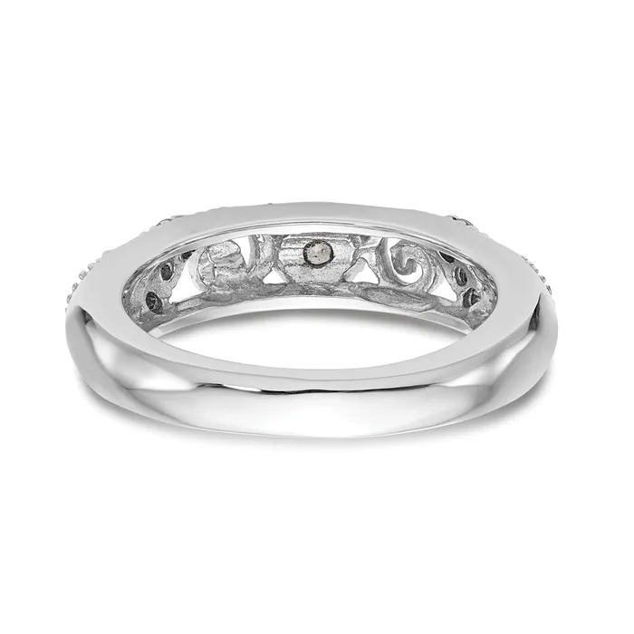 Rings Goldia 014ct CZ Solid Real 14k White Gold Wedding Wedding Band Ring