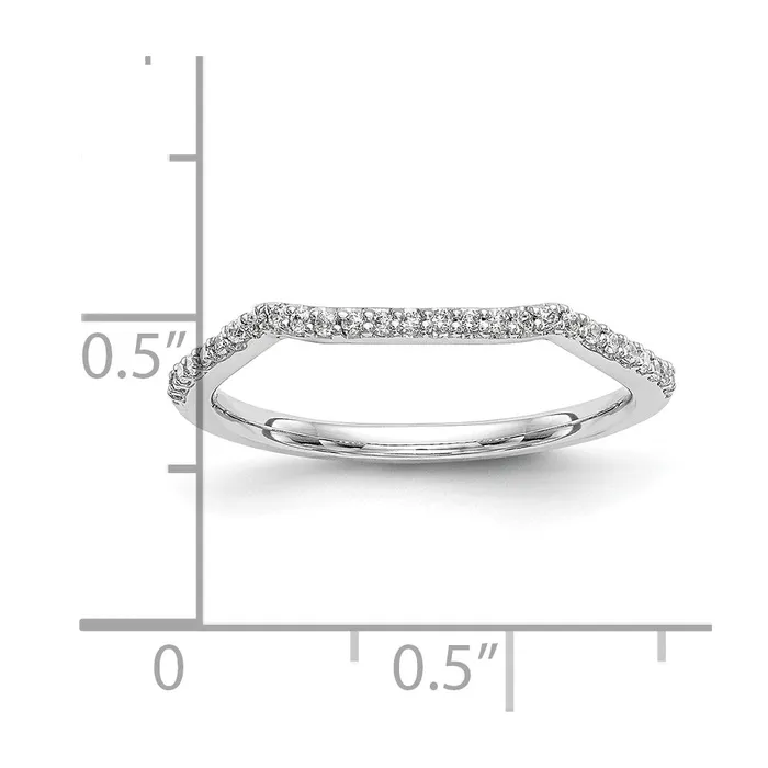 Rings Goldia 014ct CZ Solid Real 14k White Gold Wedding Wedding Band Ring
