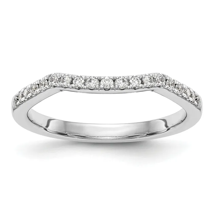 Rings Goldia 023ct CZ Solid Real 14k White Gold Wedding Wedding Band Ring Rings Goldia 023ct CZ Solid Real 14k White Gold Wedding Wedding Band Ring