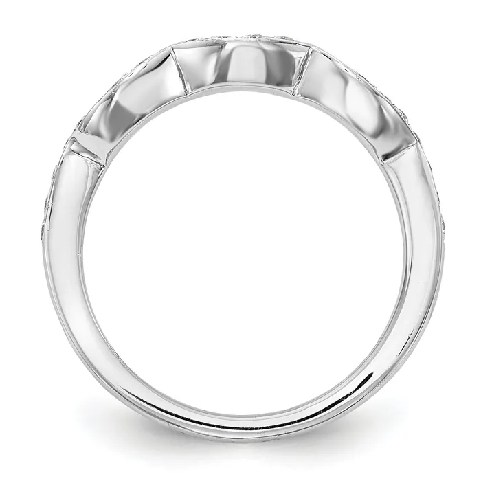 Rings Goldia 024ct CZ Solid Real 14k White Gold Wedding Wedding Band Ring