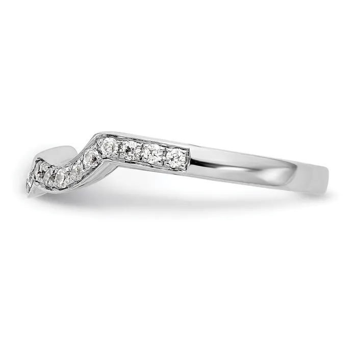 Rings Goldia 024ct CZ Solid Real 14k White Gold Wedding Wedding Band Ring