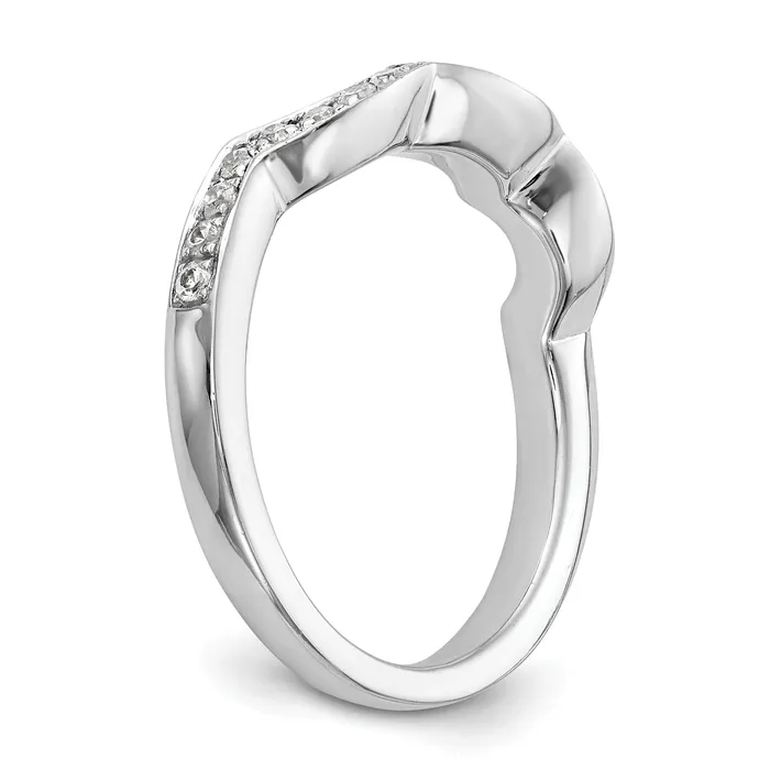Rings Goldia 024ct CZ Solid Real 14k White Gold Wedding Wedding Band Ring