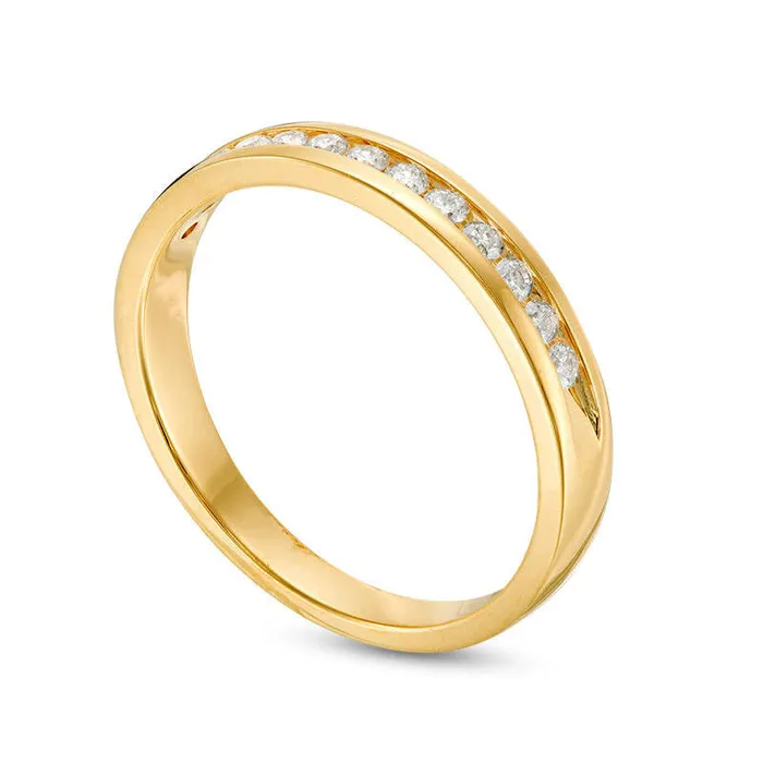 Rings Goldia 025 CT TW Natural Diamond Channel Band in Solid 14K Gold Rings Goldia 025 CT TW Natural Diamond Channel Band in Solid 14K Gold