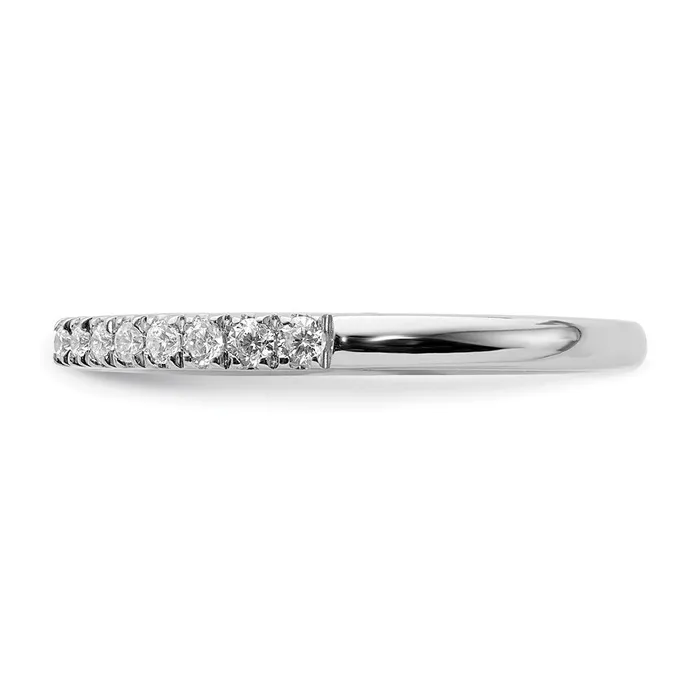 Rings Goldia 025ct CZ Solid Real 14K White Gold Contoured Wedding Wedding Band Ring