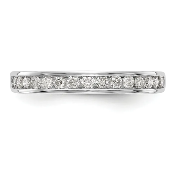 Rings Goldia 038ct CZ Solid Real 14K White Gold Lab Grown SI1SI2 G H I Wedding Wedding Band Ring