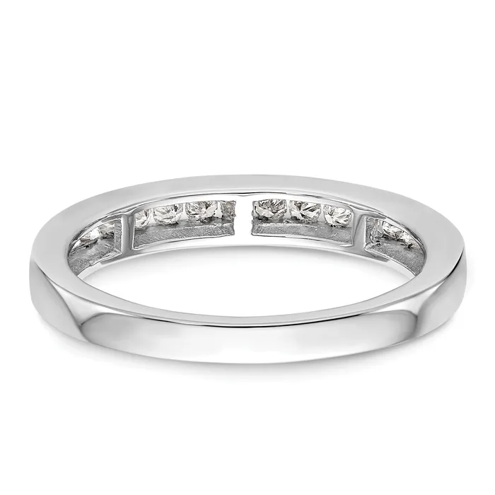 Rings Goldia 038ct CZ Solid Real 14K White Gold Lab Grown SI1SI2 G H I Wedding Wedding Band Ring