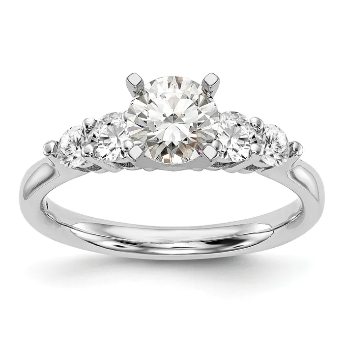 Rings Goldia 049ct CZ Solid Real 14K White Gold Peg Set Engagement Ring Rings Goldia 049ct CZ Solid Real 14K White Gold Peg Set Engagement Ring