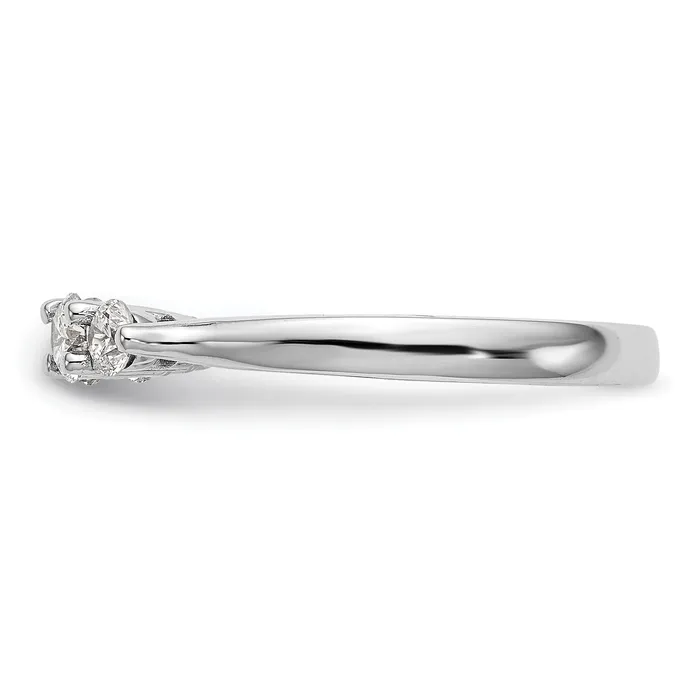 Rings Goldia 049ct CZ Solid Real 14K White Gold Peg Set Engagement Ring