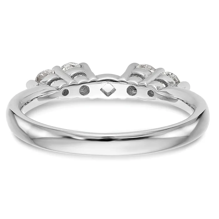 Rings Goldia 049ct CZ Solid Real 14K White Gold Peg Set Engagement Ring