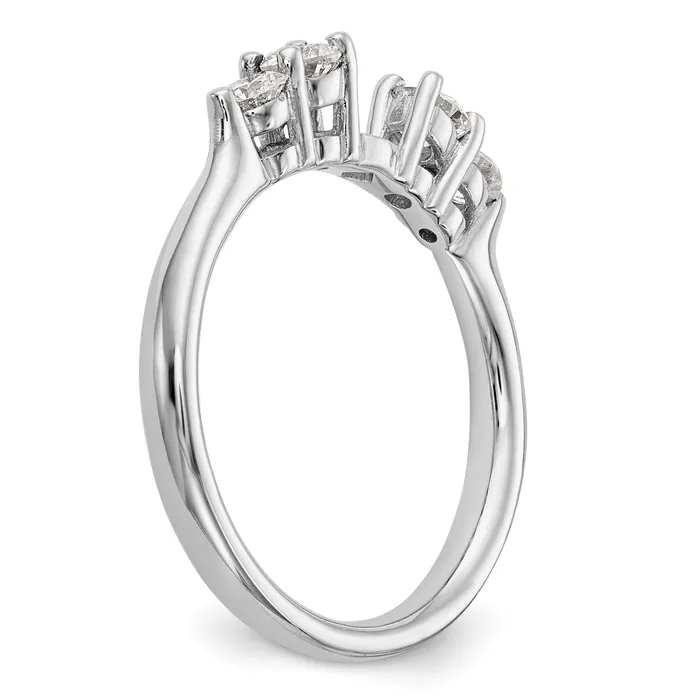Rings Goldia 049ct CZ Solid Real 14K White Gold Peg Set Engagement Ring