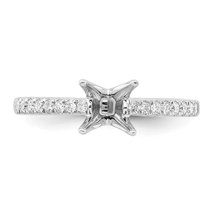 Rings Goldia 075ct CZ Solid Real 14K White Gold Engagement Ring