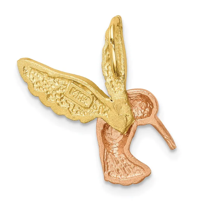 Rings Goldia 14k Twotone Gold wWhite Rhodium Satin Diamondcut Hummingbird Slide